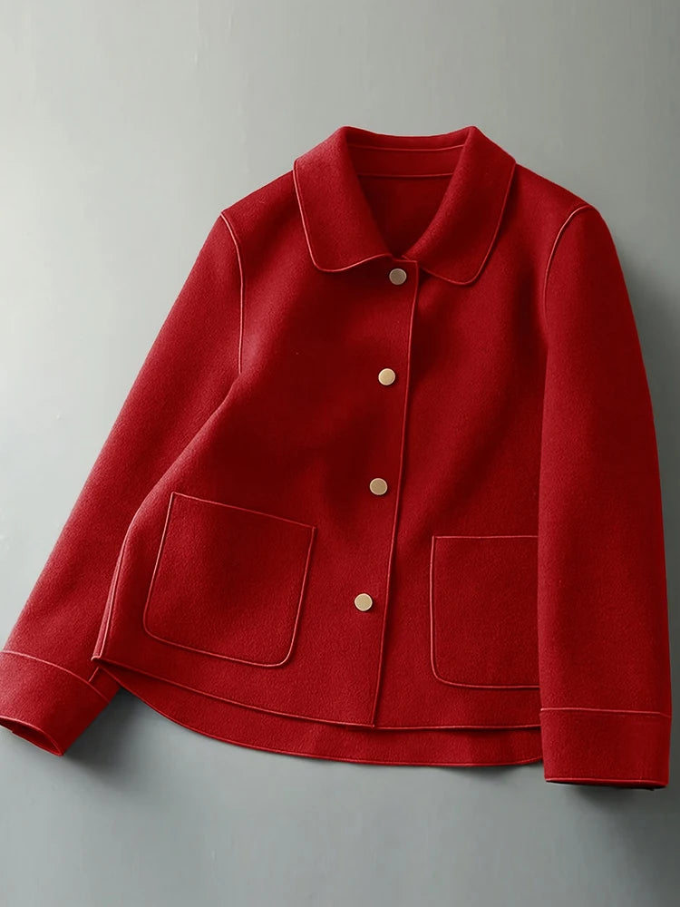Women's Wool Button Coat