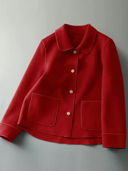 Women's Wool Button Coat