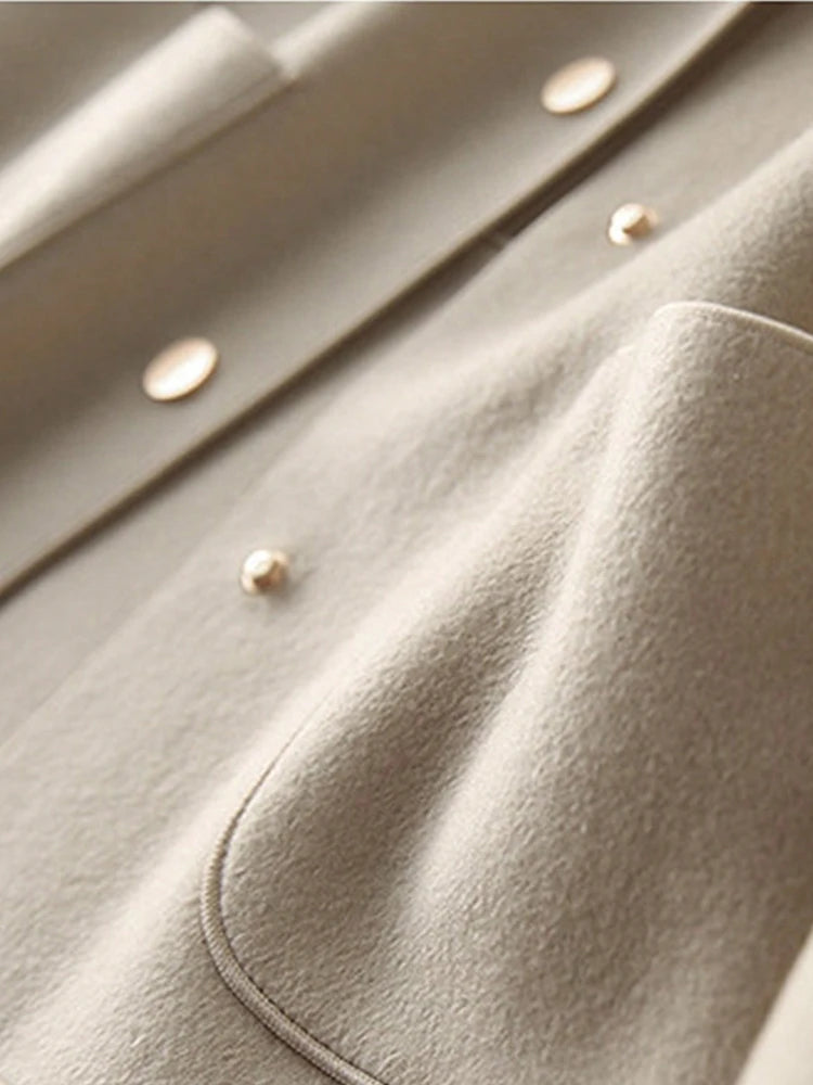 Women's Wool Button Coat