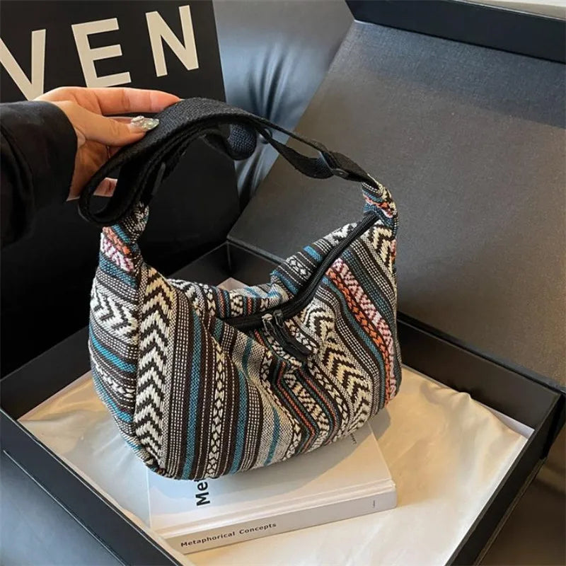 Tribal Stripe Crossbody Bag