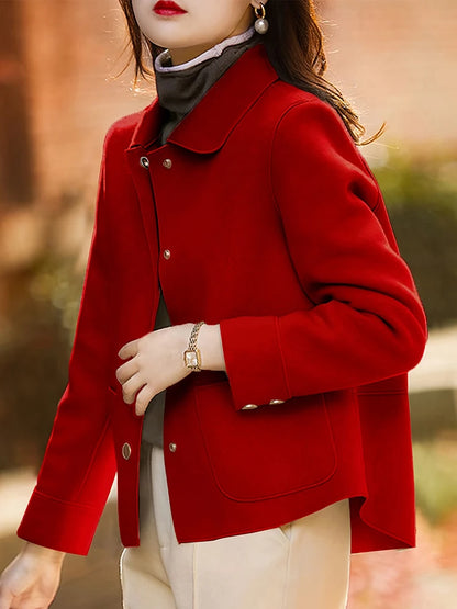 Women's Wool Button Coat