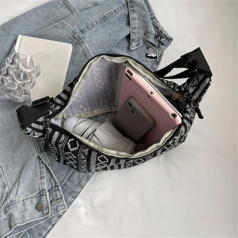 Tribal Stripe Crossbody Bag