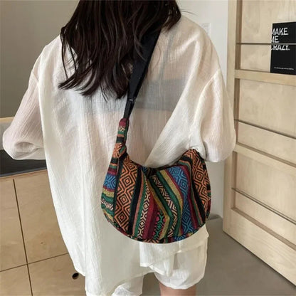Tribal Stripe Crossbody Bag
