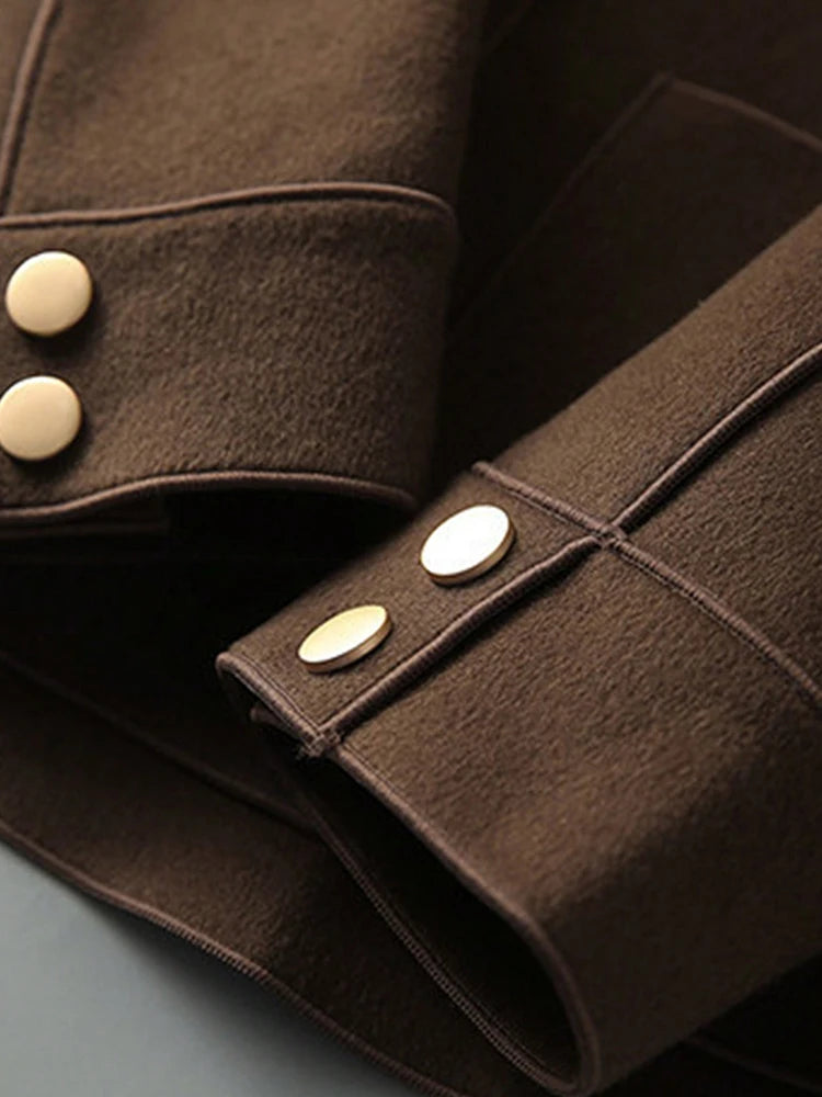 Women's Wool Button Coat