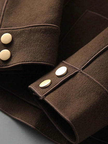 Women's Wool Button Coat