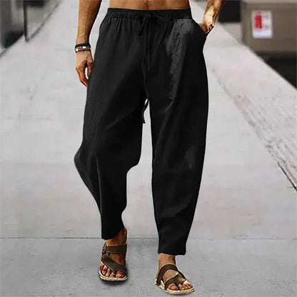 Men's Linen Wide-Leg Pants