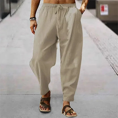 Men's Linen Wide-Leg Pants