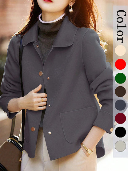 Women's Wool Button Coat