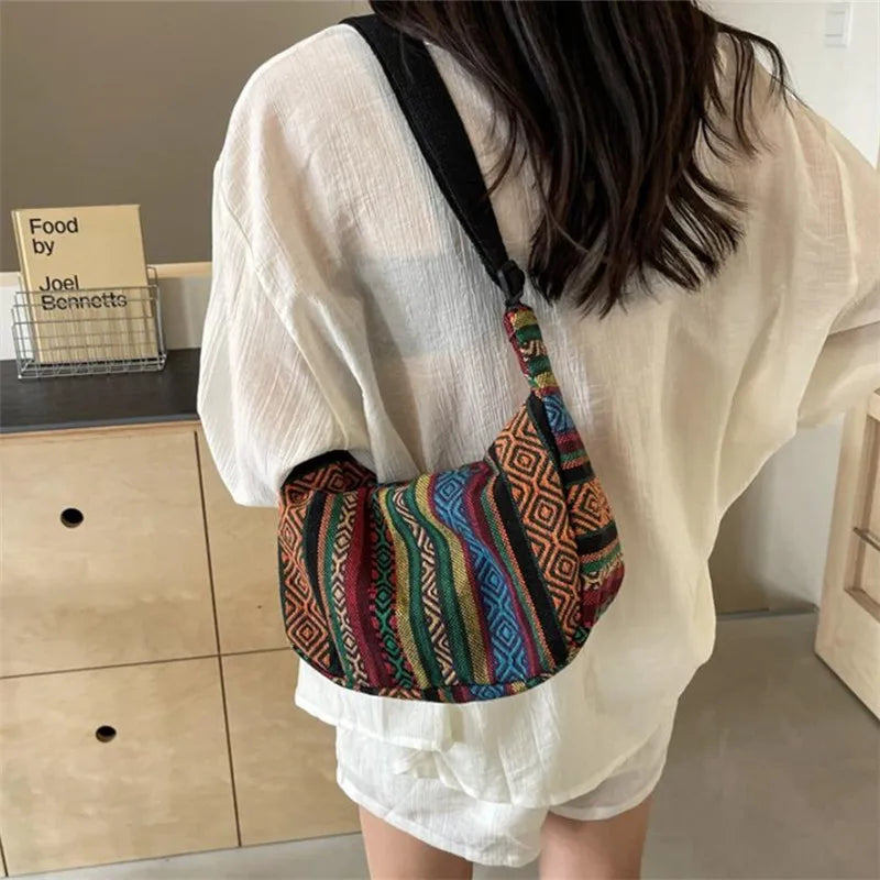 Tribal Stripe Crossbody Bag