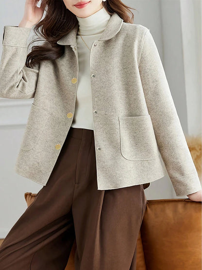 Women's Wool Button Coat