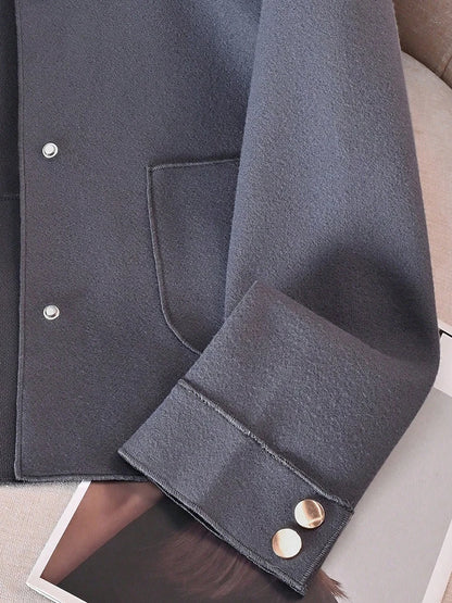 Women's Wool Button Coat