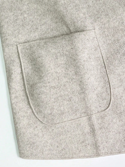 Women's Wool Button Coat