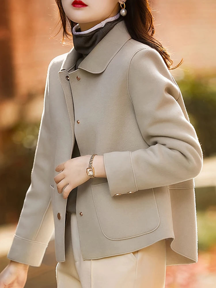 Women's Wool Button Coat