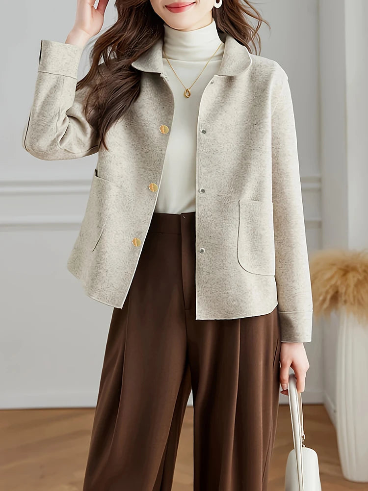 Women's Wool Button Coat