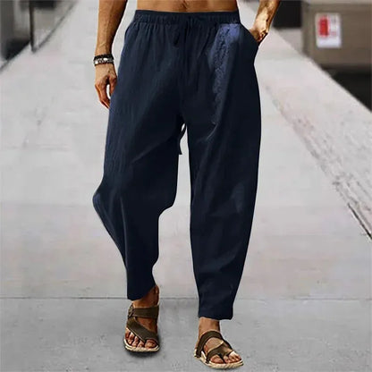 Men's Linen Wide-Leg Pants