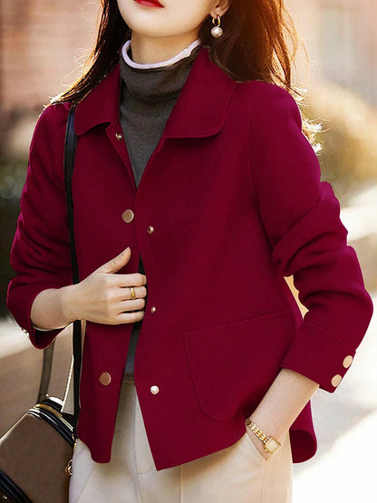 Women's Wool Button Coat