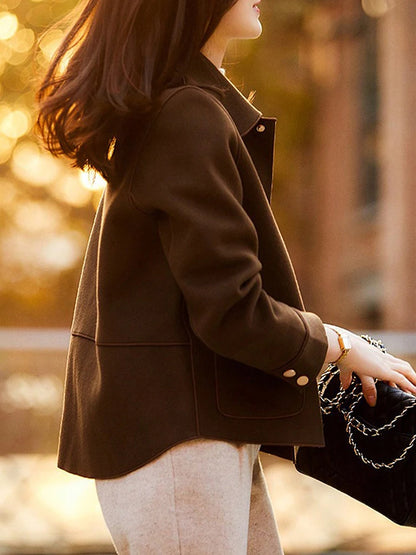 Women's Wool Button Coat