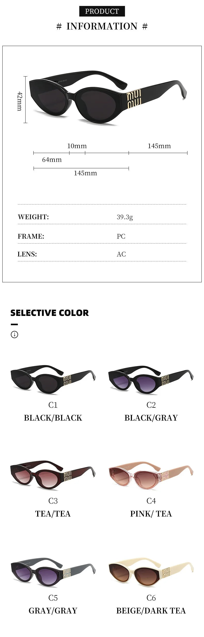 Oval Minimalist Sunglasses