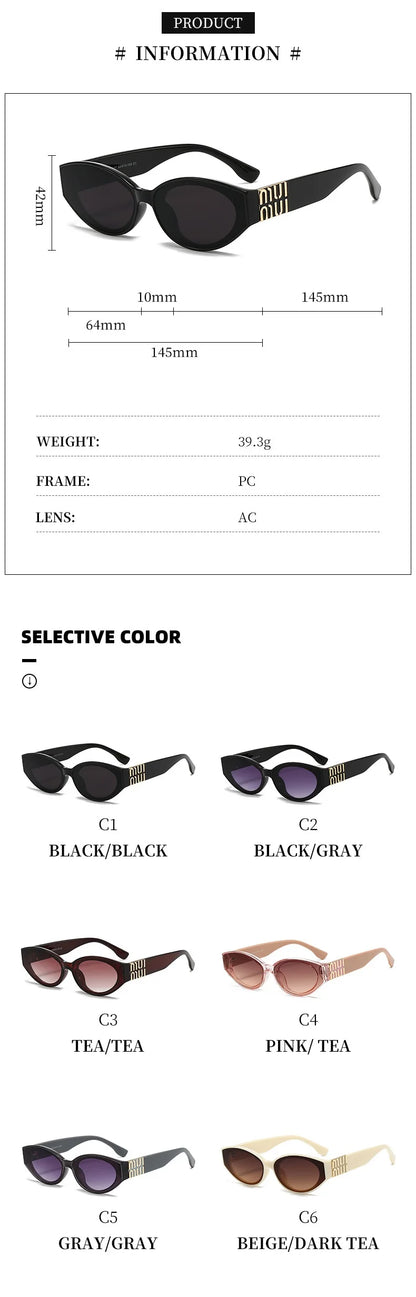 Oval Minimalist Sunglasses