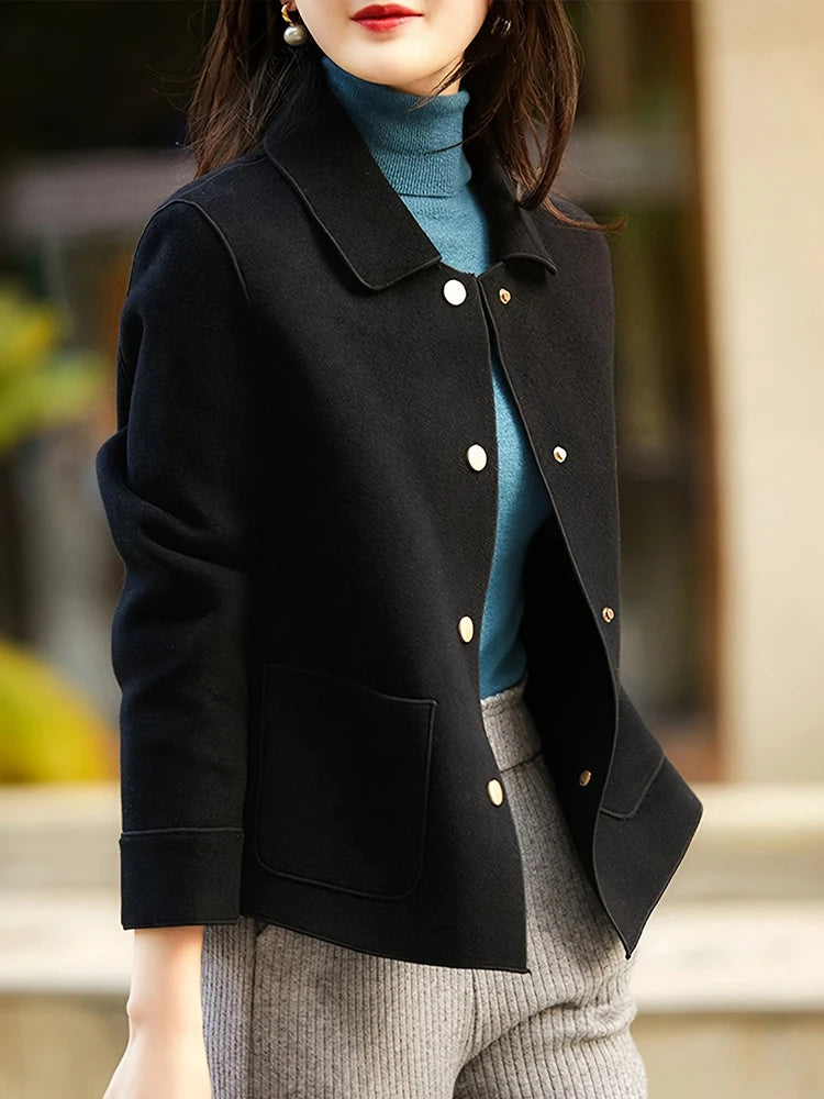 Women's Wool Button Coat