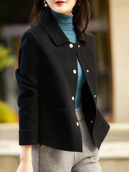 Women's Wool Button Coat