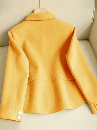 Women's Wool Button Coat