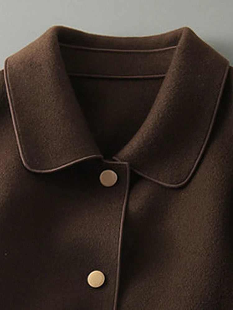 Women's Wool Button Coat