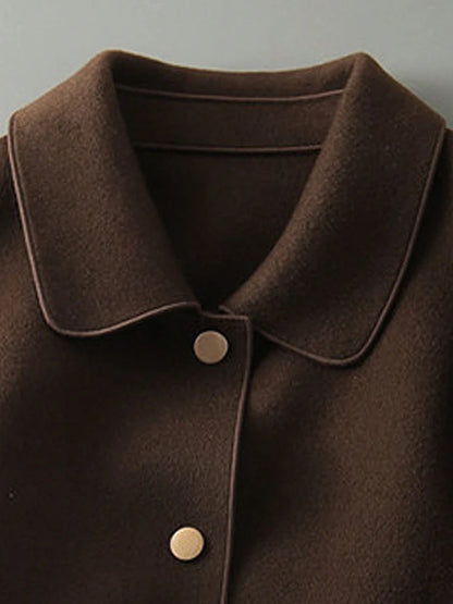 Women's Wool Button Coat