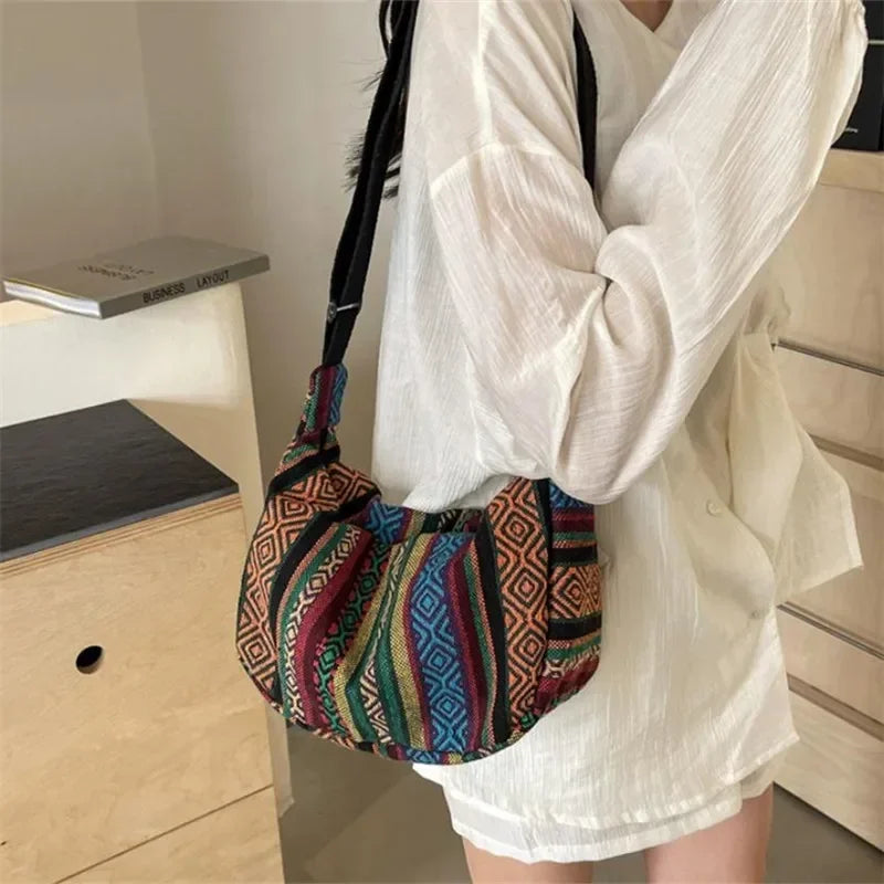 Tribal Stripe Crossbody Bag