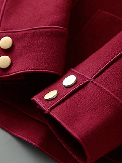 Women's Wool Button Coat
