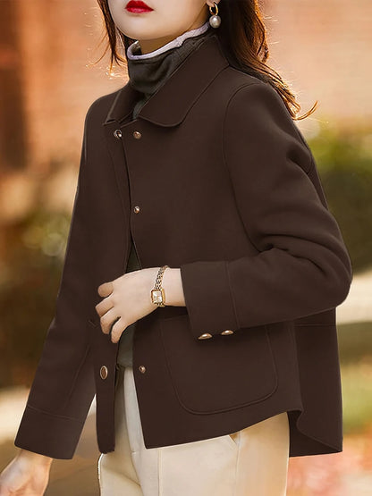 Women's Wool Button Coat
