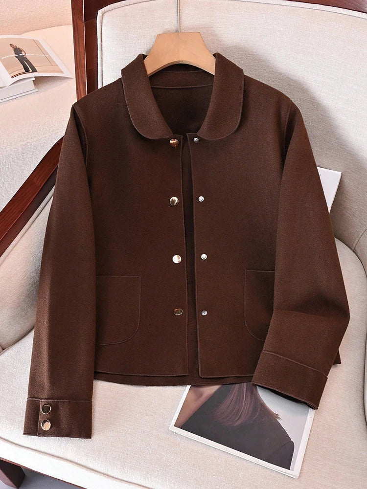 Women's Wool Button Coat