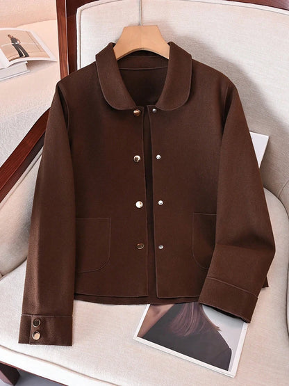 Women's Wool Button Coat