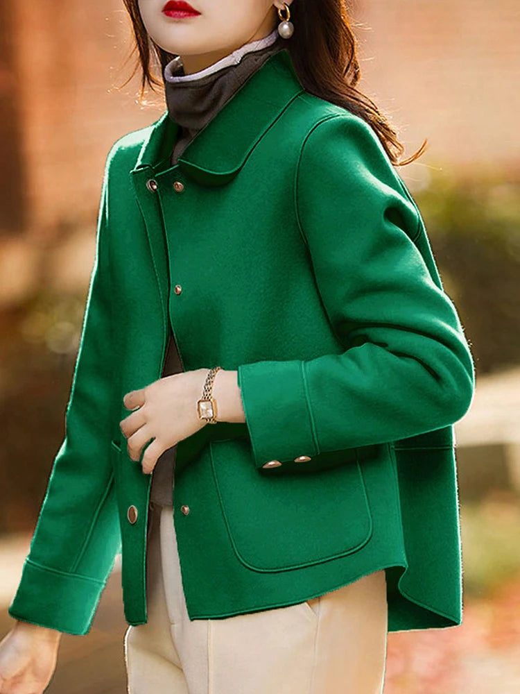 Women's Wool Button Coat