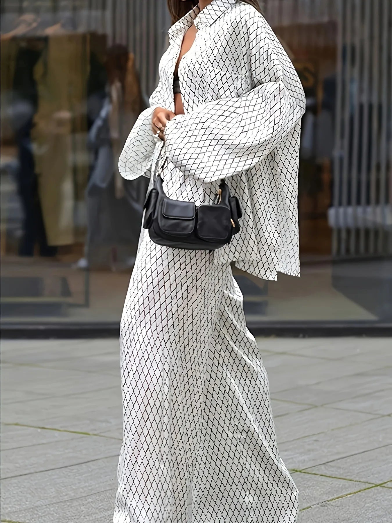 Women's Printed Wide-Leg Set