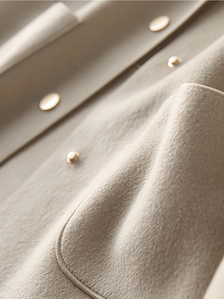 Women's Wool Button Coat